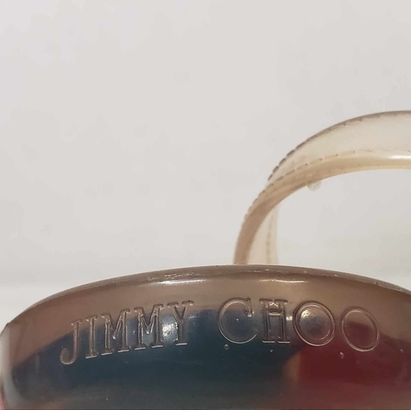 Jimmy Choo Made in Italy Jelly Sandals Clear Multicoloured Print Size 40 - Picture 9 of 11